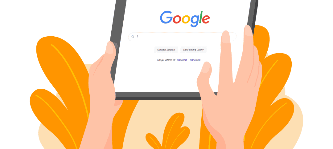 Пошук інформації в Google на планшеті: ілюстрація взаємодії з системою - Digital-агентство ADS group