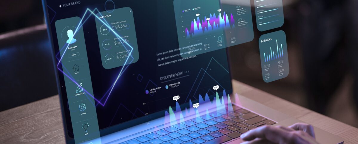 Разработка UI/UX дизайна: ноутбук с интерактивными графиками и панелью управления: скорость загрузки